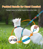 Halypet Cat Harness and Leash Set, 3-in-1 Adjustable & Lightweight, Escape-Proof, Comfortable Soft Kitten Harness for Large Cats, Safe, Easy to Wear, Outdoor Walking Travel