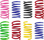 AGYM 6Colors Plastic Spring Cat Toys, 12 Pack Spiral Springs for Indoor Cats to Swat, Bite, Hunt, Interactive Toys for Cats and Kittens