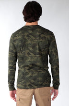 Caterpillar Trademark Banner Long Sleeve Tee Shirts for Men with Center Back Neck Wire Management Loop and Cat Workwear Logo