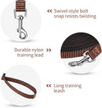Hi Kiss Dog/Puppy Obedience Recall Training Agility Lead - 15ft 20ft 30ft 50ft 100ft Training Leash - Great for Training, Play, Camping, or Backyard(30ft,Black_Orange)
