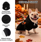 EXPAWLORER Fall Dog Hoodie-Soft and Warm Dog Sweaters, Pet Clothes Autumn Winter Coat Sweatshirt with Autumn Maple Leaf Theme Print for Puppy,Cat, Small Medium Large Dogs