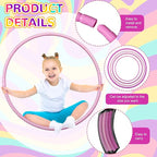 Sratte 8 Pcs Color Hoop Detachable Adjustable Exercise Ring Plastic Hoop for Gymnastics Dog Agility Equipment Party Decor, 4 Colors