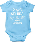 AW Fashions My Siblings Have Whiskers Baby Bodysuit Funny Cute Infant Outfit Romper Clothing Boys Girls