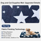 Washable Dog Bed Plush Orthopedic Outdoor Crate Mat with Non-Slip Bottom,Luxe Soft Kennel Pad for Pets, Cozy Cage Cushion & Pet Sleeping Mattress Large Sized,Medium,Small Dogs,24 x 18 inch,Blue