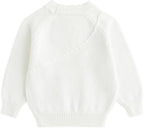 Simplee kids Baby Girl Knit Sweater with Bear in The Pocket Toddler Pullover Sweater Cute Fall Winter Clothes