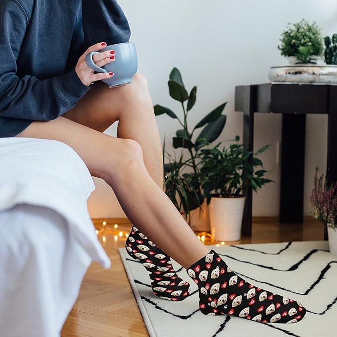 Personalized Ankle Socks with Face Custom Photo Socks Low Cut Ankle Socks Athletic Socks Valentine's Day Gifts for Women Men