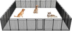 New Thickened Version Dog Playpen, 40 Inch Dog Fences for The Yard, Portable Outdoor Dog Playpen for Large/Medium/Small Dogs, Foldable Metal Dog playpen, with Doors (32 Panels, 40 Inch)