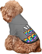 Personalized Dog Hooded Sweatshirt, Custom Pet Pullover Hoodie Design Your Own Text Image for Small Dogs Puppy Cat Kitten Clothes Dog Shirt Customizable, Customized Gifts, Gray, S,
