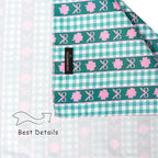 ARING PET St Patrick's Day Dog Bandana, Cute Green Grid Pink Clover Shamrocks Bow Pet Bandanas Scarf Triangle Bibs Handkerchief for Puppy Small Medium Large Boy Girl Dogs-L