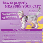 rabbitgoo Cat Harness and Leash for Walking, Escape Proof Soft Adjustable Vest Harnesses for Cats, Easy Control Breathable Reflective Strips Jacket, Purple&Yellow,XS