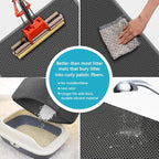 Cat Litter Mat, 30"X24" Large Double Layer Litter Trapping Mat, Waterproof/Urineproof, Easy to Clean Kitty Litter Mats for Floor, Scatter Control (Grey-1Pack)
