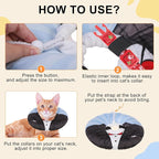 BEAUTYZOO Cat Cone Collar Soft, Cat Recovery E Collars After Surgery to Stop Licking, Adjustable Elizabeth Circle Collar Cute Pet Donut Pillow for Cats Kitten Puppy Small Dogs, Black Suit M