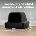 PetSafe ScoopFree Crystal Pro Self-Cleaning Cat Litter Box System – Enclosed Front-Entry – Advanced Odor Control – Includes 1 Disposable Crystal Litter Tray – Black (ZAL00-18159)
