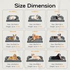 Extra Large Dog Bed-Orthopedic Waterproof XL Dog Bed for XLarge Extra Big Dogs - Foam Couch Sofa Washable with Removable Cover-Dark Grey