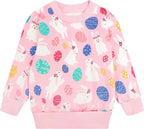 RETSUGO Toddler Baby Girls Sweatshirts Casual Pullover Crewneck Winter Long Sleeve Tops Shirts Clothes 3T-8T
