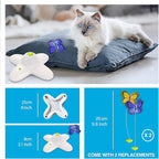 ALL FOR PAWS Interactive Butterfly Cat Toy, Automatic Cat Butterfly Wand Toys for Kitty, Electric Fluttering Butterfly Cat Teaser Toy for Indoor Cats