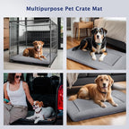 Dog Bed Mat, Crate Pad Reversible,Soft Kennel Pad, Washable Dog Crate Mat (Cool and Warm),Pet Sleeping Mattress for Small Medium Dogs XB009 (36''x23'',Grey)
