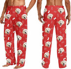 Custom Couple Pajama Pants Sock with Funny Face, Personalized PJ Anniversary Birthday Women Men Pants