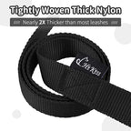 HIKISS Long Dog Leash Obedience Recall Training Agility Lead with Thickening Material for Large Dog - 15ft 20ft 30ft 50ft 100ft Training Leash (Black 30ft)
