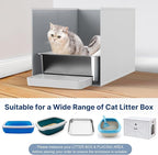 24"L × 17"W × 16"H Foldable Cat Litter Box Enclosure, All-in-One Litter Box Splash Guard for Large Litter Pan, High Sided Litter Box Shield with Removable Mat, Easy to Clean, No Mess, Odorless
