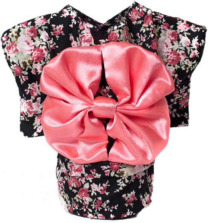 WeeH Dog Costume Halloween Cat Clothing Cosplay Japan Kimono Pet Clothes for Doggy Kitty Rabbits Pig Fun, Black, Medium