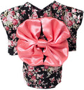 WeeH Dog Costume Halloween Cat Clothing Cosplay Japan Kimono Pet Clothes for Doggy Kitty Rabbits Pig Fun, Black, Medium