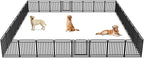 New Thickened Version Dog Playpen, 32 Inch Dog Fences for The Yard, Portable Outdoor Dog Playpen for Large/Medium/Small Dogs, Foldable Metal Dog playpen, with Doors (32 Panels, 32 Inch)