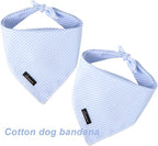 ARING PET Summer Dog Bandana-Cute Blue Dog Bandanas, Comfortable Pet Scarf Dogs Triangle Bibs for Small to Large Boy Girl Dogs and Cats