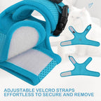 MoNiBloom Soft Cat Harness for Walking Escape Proof and Travel, Kitten Adjustable Breathable Vest Harness - Sky Blue, M