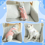 Coppthinktu Cat Recovery Suit Female, Breathable Cat Onesie After Surgery Female for Abdominal Wounds or Skin Diseases, Surgery Recovery Suit Kitten Surgical Onesie After Spay Wear Anti Licking