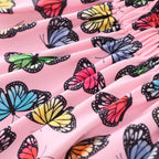 Akyzic Little Girl Skirt Outfit Two Piece Spring Summer Outfit Butterfly Dress Cat Print Skirt Toddler Girl Outfit Set