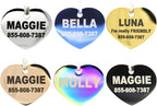 Engraved Dog Tags Personalized - Stainless Steel Engraved Dog Cat ID Tags Front & Back up to 8 Lines of Text Color Plating Gold, Rose Gold, Blue, Black, Nebula by PetANTastic