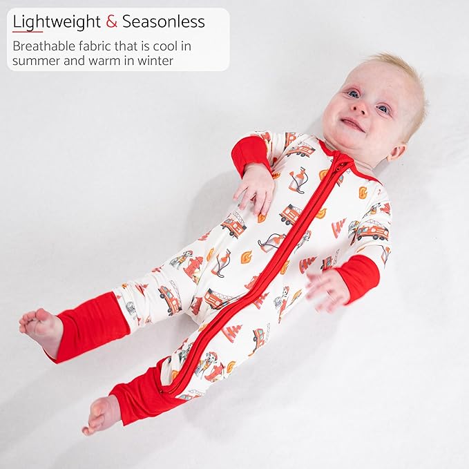 LollyBanks Baby Pajamas, Baby Romper 95% Bamboo Viscose and 5% Spandex