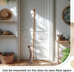 Weysat 1.97'' x 8.9 ft Cat Climbing Jute Rope with Hook Ceiling Wall Mounted Kitten Scratching Post Climbing Rope Toy for Indoor Outdoor Cats
