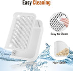 Cat Litter Box Step, Cat Litter Ramp Mat with Filter Function for Self-Cleaning Litter Box, Easy to Clean, Cats Pedal Step Stool Ideal for Kitten & Elderly Cats (White)
