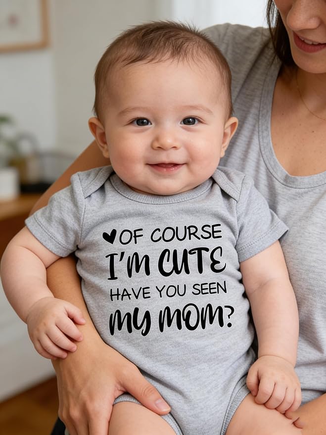 UNIFACO Unisex Baby Funny Saying Outfit Short and Long Sleeve Bodysuits Romper 0-18M
