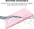 Dog Bed Mat,Reversible & Ultra Soft Kennel Pad-Machine Washable Pet Bed for Dogs & Cats-All-Weather Crate Liner for Crates,Carriers & Travel (Pink, 30" L x 20" W x 1.5" Th)