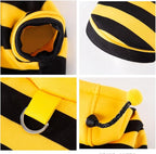 Selena Cat Bee Antennae Costume Hoodies Cute Bee Stripes Dog Kitten Puppy Pet Apparel (Small,Yellow&Black)