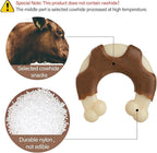 Durable Nylon Dog Bones, 2 Pack Dog Toys for Aggressive Chewers, Beef-Flavored U-Shaped Bone Chew Toys for Largel/Medium/Small Dogs, Teething and Boredom Relief