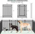 Dog Playpen Dog Fence Outdoor for Yard 47" H with 24 Panels Sturdy Portable Puppy Playpen for Indoor Outdoor RV Camping Use - Black Silver