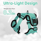 Dooradar Cat Harness and Leash Set, Escape Proof Safe Adjustable Kitten Vest Harnesses for Walking, Easy Control Soft Breathable Mesh Jacket with Reflective Strips for Cats, Green, M