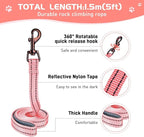 Soft Mesh Dog Harness and Leash Set, No Pull Puppy Harness and Leash Set, Reflective Step in Harness for Small Medium Dogs, Easy Walk Escape Proof Vest Harnesses (Pink, XS)