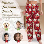 Custom Couple Pajama Pants Sock with Funny Face, Personalized PJ Anniversary Birthday Women Men Pants
