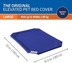 The Original Coolaroo Elevated Pet Bed Replacement Cover, Large, Aquatic Blue