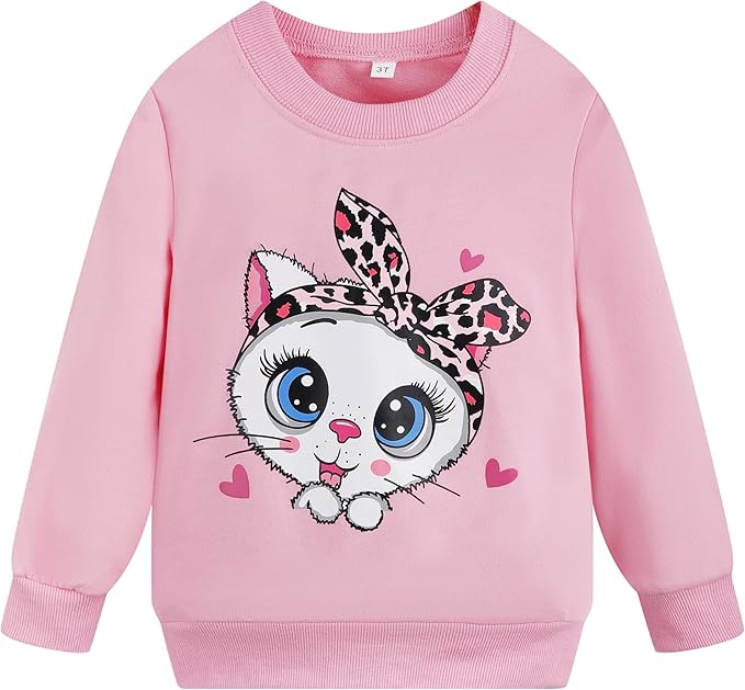 Little Girls Unicorn Outfits 2 Piece Kids Ruffle Sleeve Sweatshirt + Leggings Fall Leopard Clothing Sets 2-10 Years Old