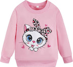 Little Girls Unicorn Outfits 2 Piece Kids Ruffle Sleeve Sweatshirt + Leggings Fall Leopard Clothing Sets 2-10 Years Old