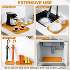 Silicone Pet Food Mat with Raised Edge for Food and Water Bowl, Dog Feeding Mats, Cat Food Trays for Floor Waterproof, Rubber Tray for Dogs and Cats, 19 x 12 x 0.7 Orange