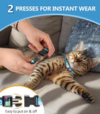 Halypet Cat Harness and Leash Set, Escape Proof [3 in 1 Adjustable & Lightweight] Cat Harness, Safe Kitten Harness for Large Cats Soft Comfortable, Easy to Wear, Walking Outdoor Travel, Medium