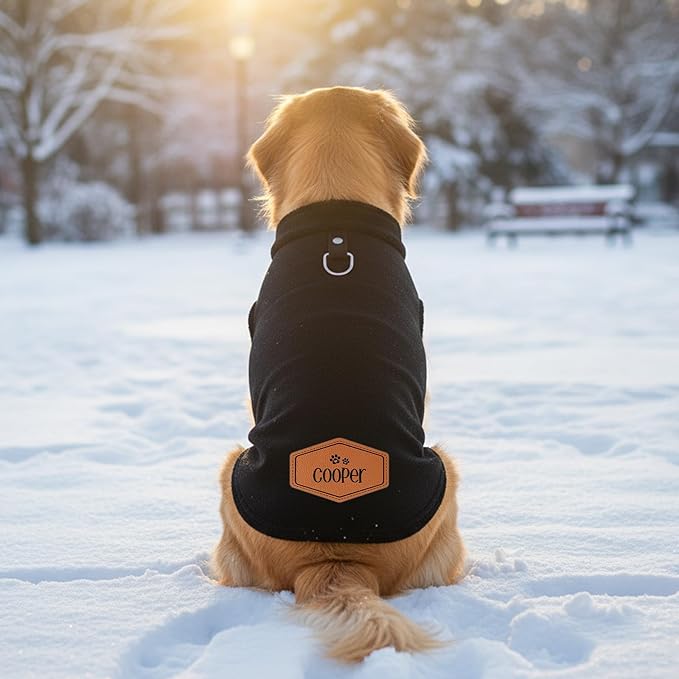 Personalized Fleece Dog Sweater with Name Custom Pullover Winter Clothes for Dogs Cats Soft Pet Clothes for Small Medium Large Dog Christmas Birthday Gifts for Pet Lover