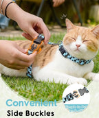 Halypet 2-Pack Cat Harness and Leash Set, Escape Proof 3-in-1 Adjustable Harness for Cats, Soft Lightweight, Easy On & Control for Walking, Travel & Outdoor Use, Light Blue Kitty, Medium